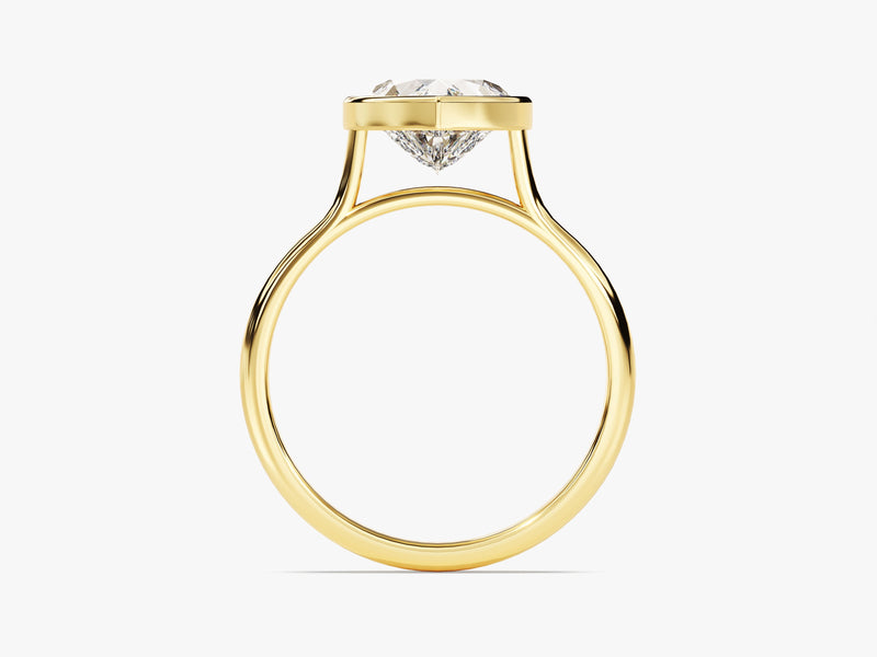 Bezel Heart Lab Grown Diamond Engagement Ring (2.00 CT)