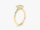 Bezel Radiant Moissanite Engagement Ring (1.00 CT)