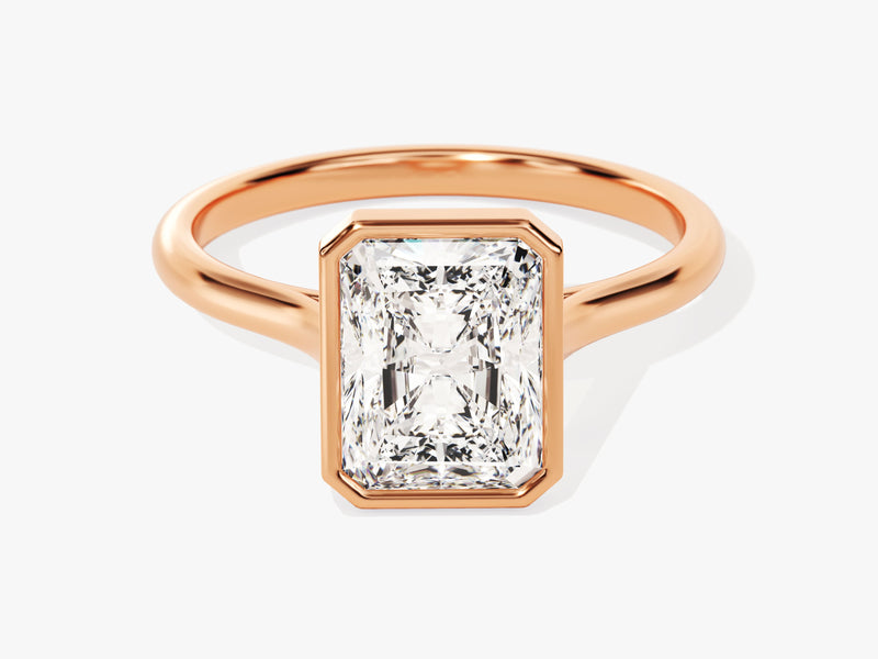 Bezel Radiant Lab Grown Diamond Engagement Ring (2.00 CT)