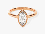 Bezel Marquise Lab Grown Diamond Engagement Ring (1.00 CT)