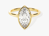 Bezel Marquise Moissanite Engagement Ring (2.00 CT)