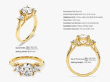 Trellis Three Stone Round Lab Grown Diamond Engagement Ring (2.50 CT TW)