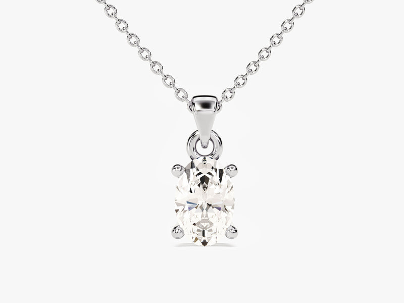 Oval Cut Moissanite Solitaire Pendant (0.50 CT)