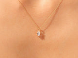 Oval Cut Moissanite Solitaire Pendant (1.00 CT)