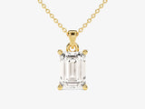 Emerald Cut Moissanite Solitaire Pendant (1.00 CT)