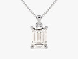 Emerald Cut Lab Grown Diamond Solitaire Pendant (1.50 CT)