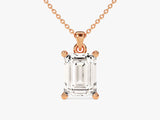 Emerald Cut Moissanite Solitaire Pendant (2.00 CT)