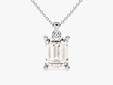 Emerald Cut Moissanite Solitaire Pendant (2.00 CT)