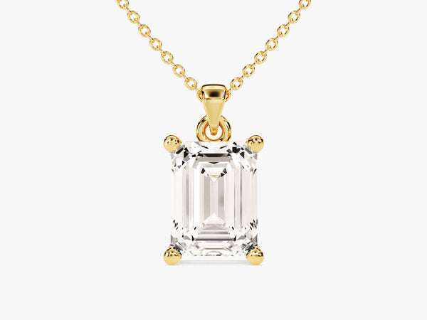 Emerald Cut Lab Grown Diamond Solitaire Pendant (2.00 CT)