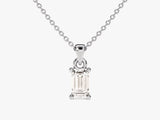 Emerald Cut Lab Grown Diamond Solitaire Pendant (0.50 CT)