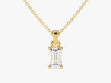 Emerald Cut Lab Grown Diamond Solitaire Pendant (0.50 CT)