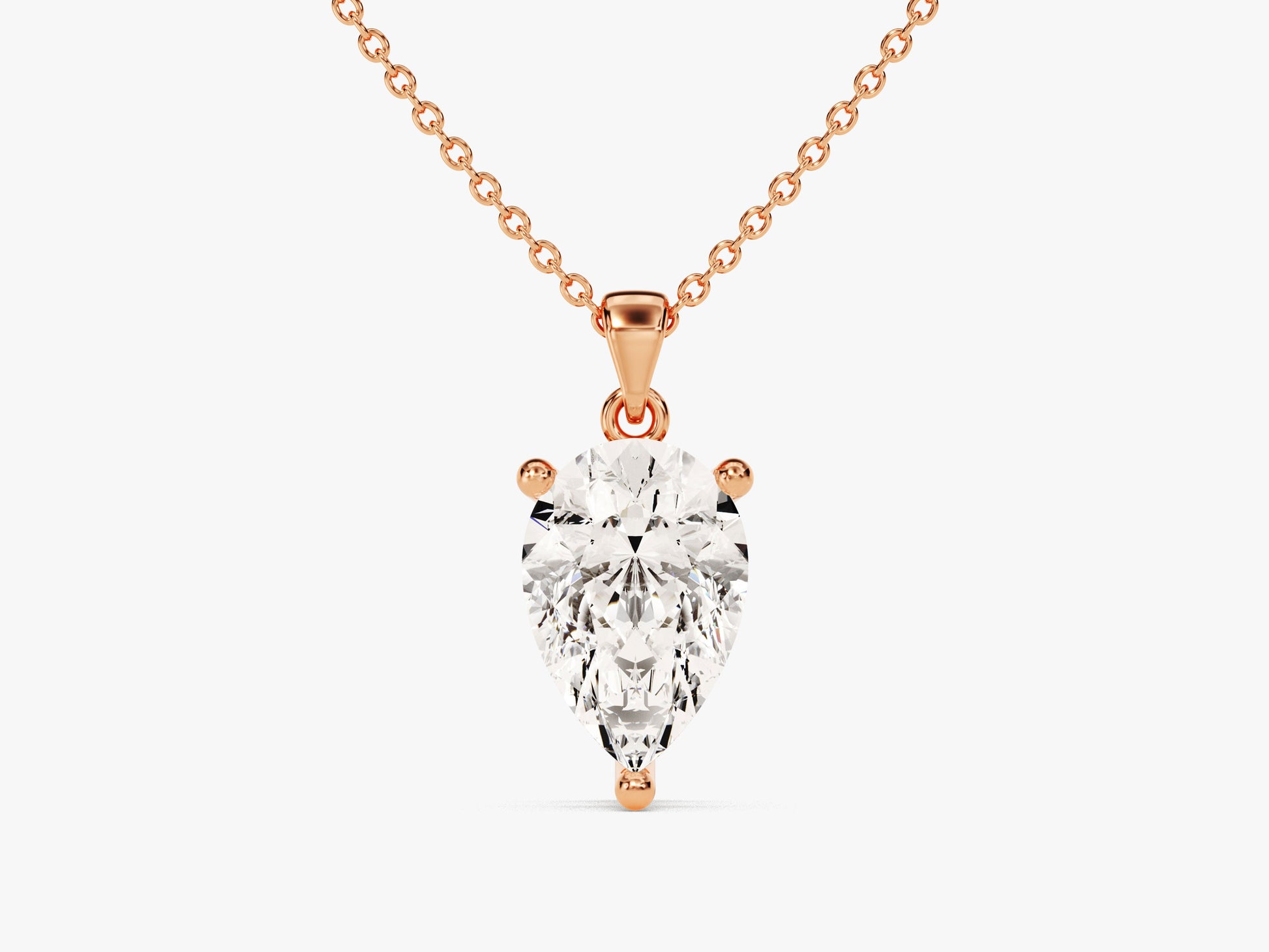 Pear Cut Lab Grown Diamond Solitaire Pendant (1.50 CT)