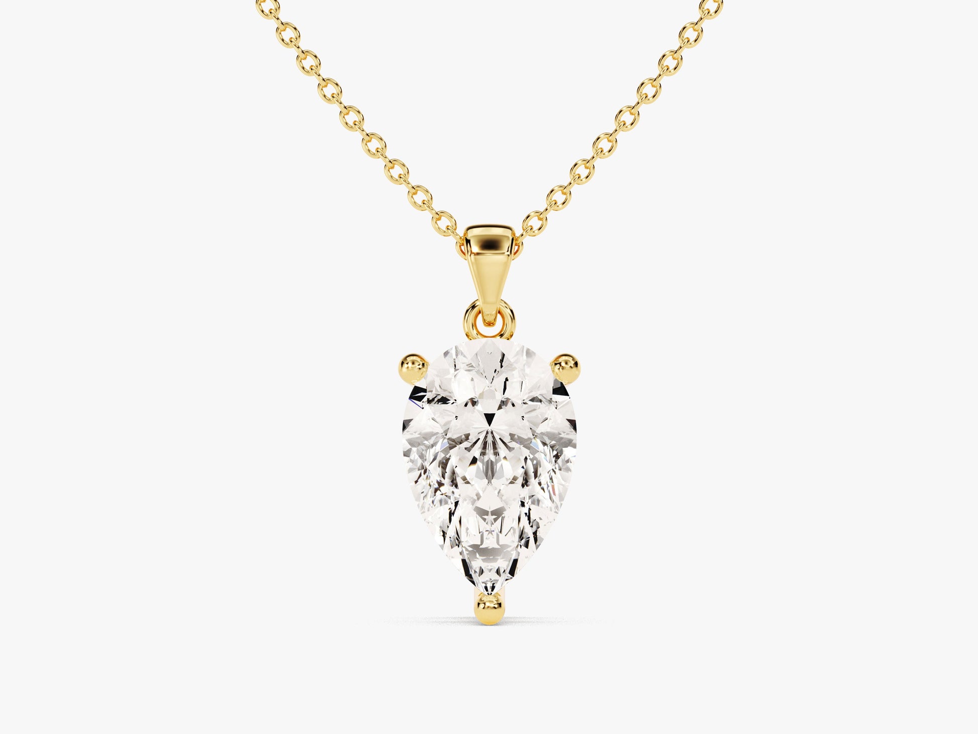 Pear Cut Lab Grown Diamond Solitaire Pendant (1.50 CT)