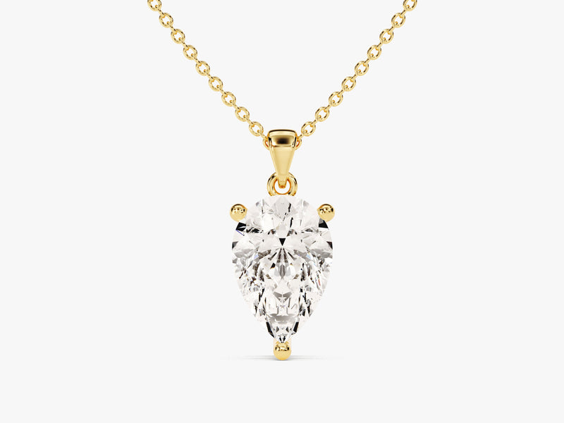 Pear Cut Moissanite Solitaire Pendant (1.50 CT)