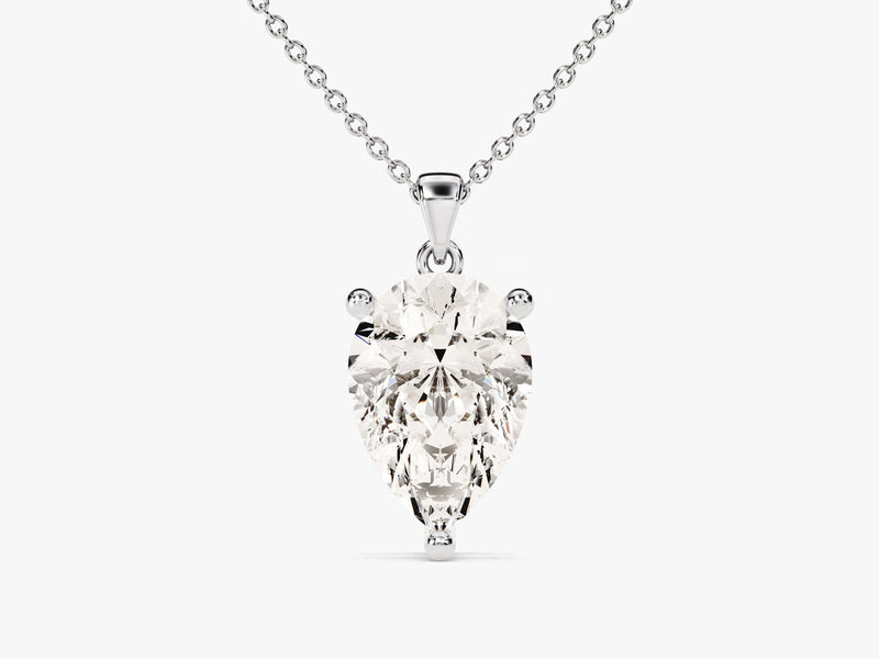 Pear Cut Lab Grown Diamond Solitaire Pendant (2.00 CT)