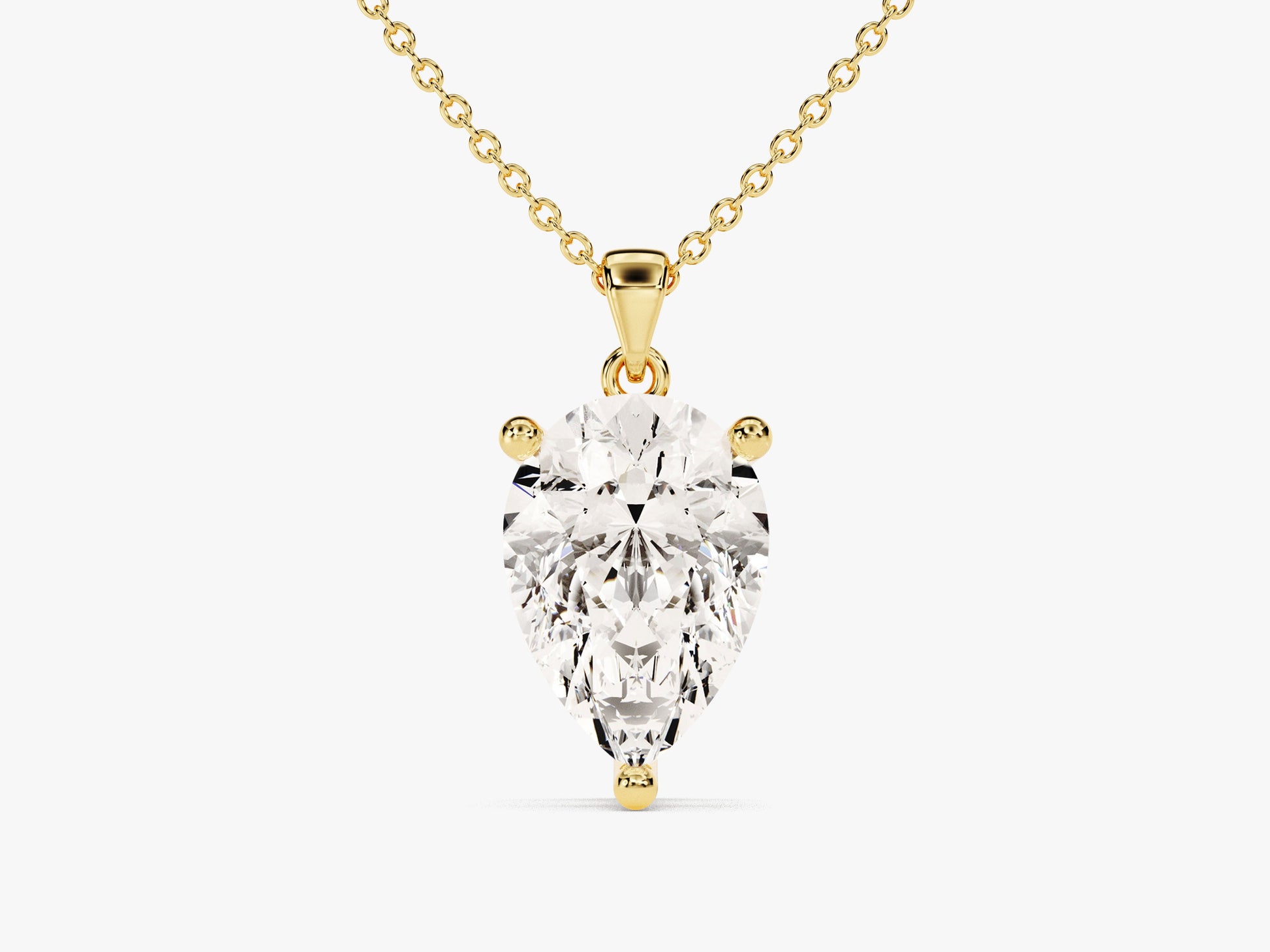 Pear Cut Lab Grown Diamond Solitaire Pendant (2.00 CT)