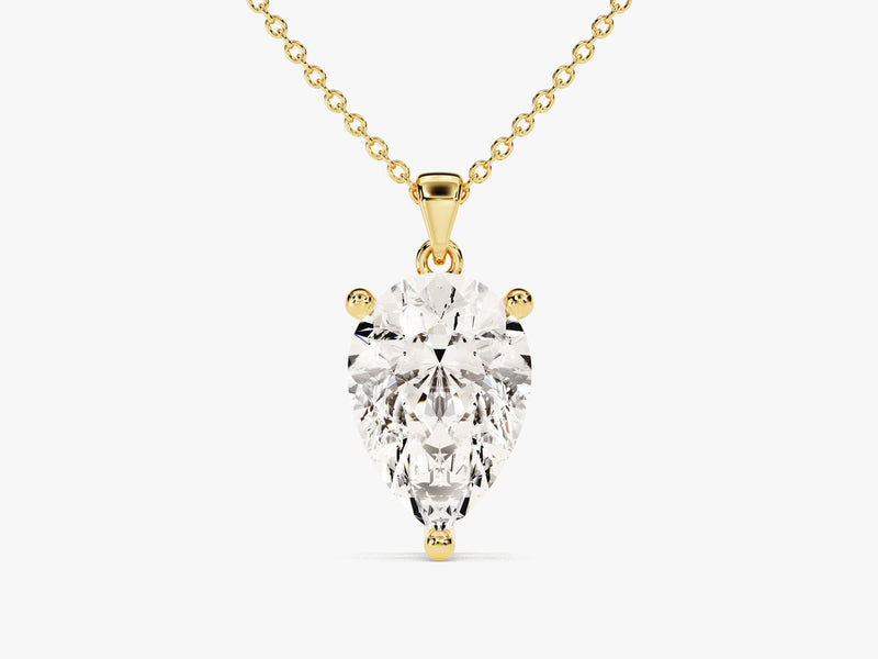 Pear Cut Moissanite Solitaire Pendant (2.00 CT)