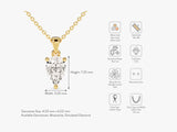 Pear Cut Lab Grown Diamond Solitaire Pendant (0.50 CT)