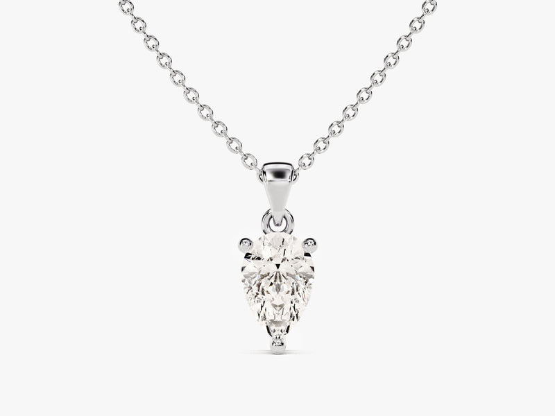 Pear Cut Lab Grown Diamond Solitaire Pendant (0.50 CT)