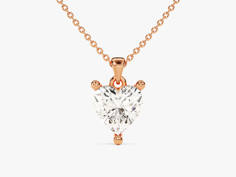 Heart Cut Lab Grown Diamond Solitaire Pendant (1.00 CT)