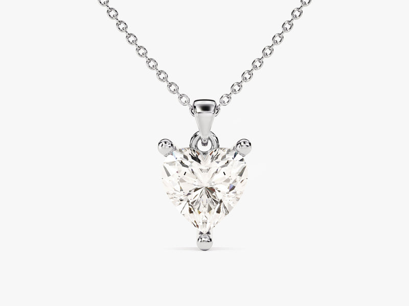 Heart Cut Lab Grown Diamond Solitaire Pendant (1.00 CT)