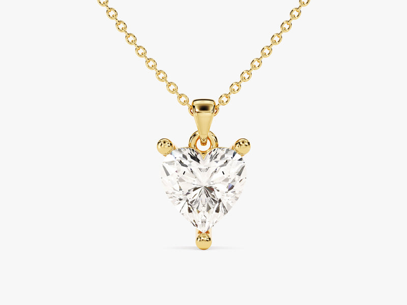 Heart Cut Moissanite Solitaire Pendant (1.00 CT)