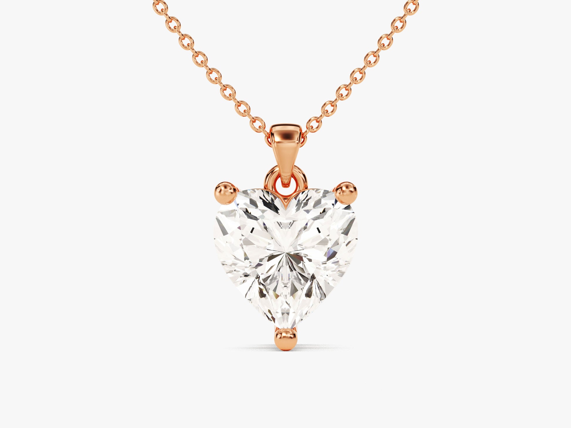 Heart Cut Lab Grown Diamond Solitaire Pendant (2.00 CT)