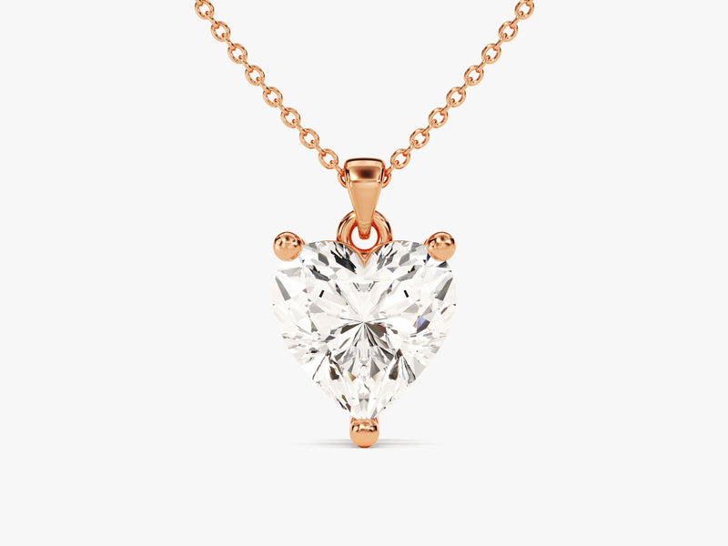 Heart Cut Moissanite Solitaire Pendant (2.00 CT)