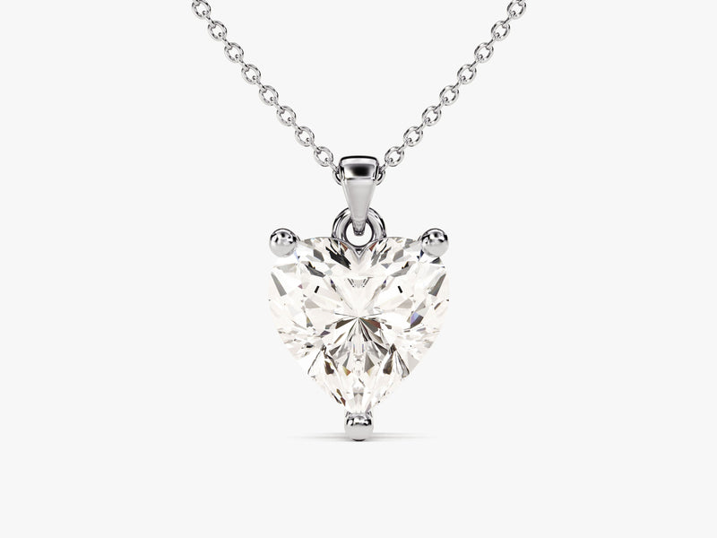 Heart Cut Moissanite Solitaire Pendant (2.00 CT)