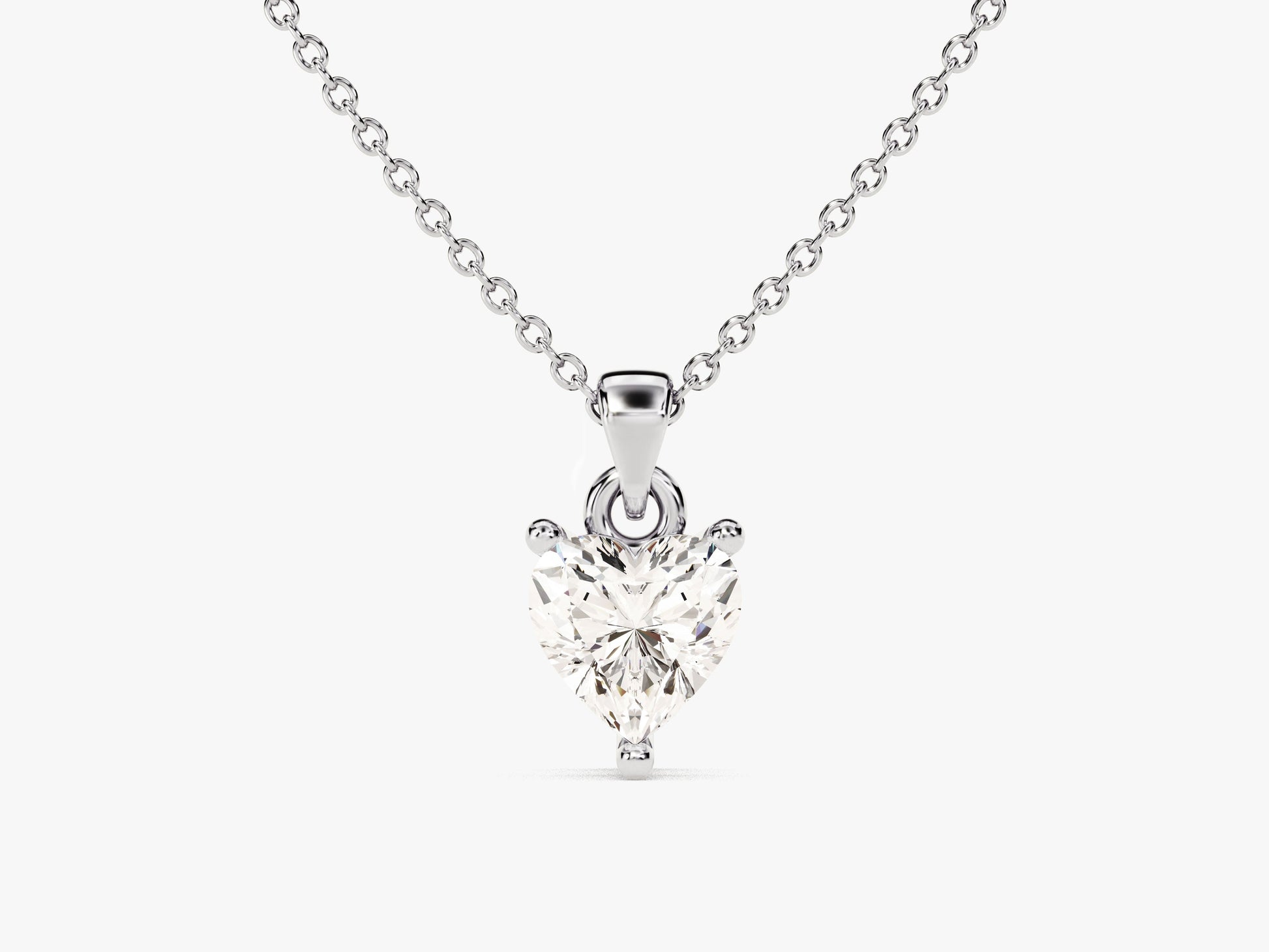Heart Cut Lab Grown Diamond Solitaire Pendant (0.50 CT)