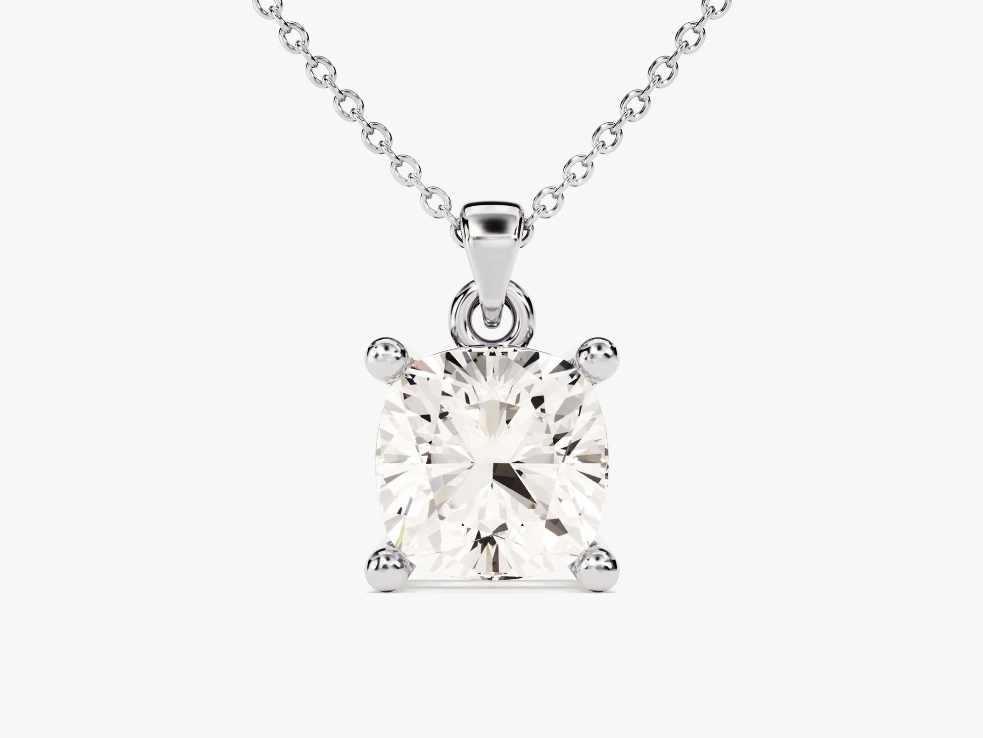 Cushion Cut Lab Grown Diamond Solitaire Pendant (1.50 CT)