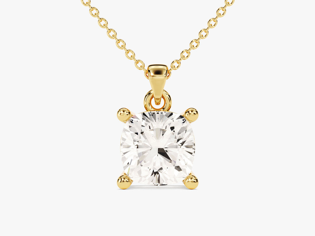 Cushion Cut Lab Grown Diamond Solitaire Pendant (1.50 CT)