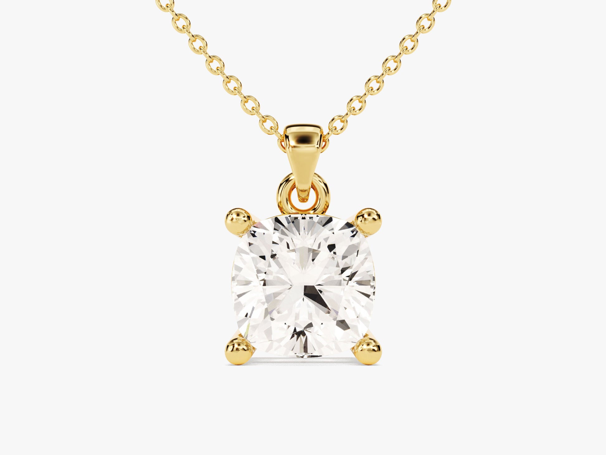 Cushion Cut Lab Grown Diamond Solitaire Pendant (1.50 CT)