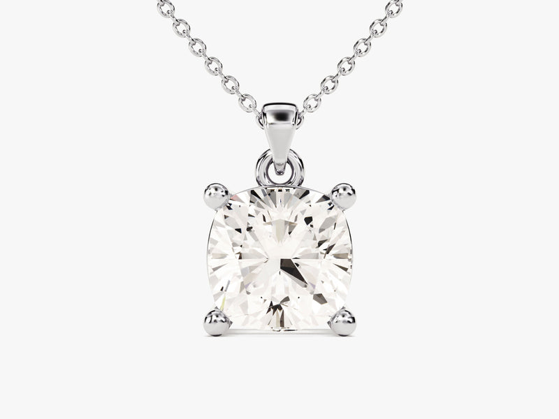 Cushion Cut Moissanite Solitaire Pendant (2.00 CT)