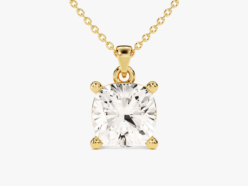 Cushion Cut Lab Grown Diamond Solitaire Pendant (2.00 CT)