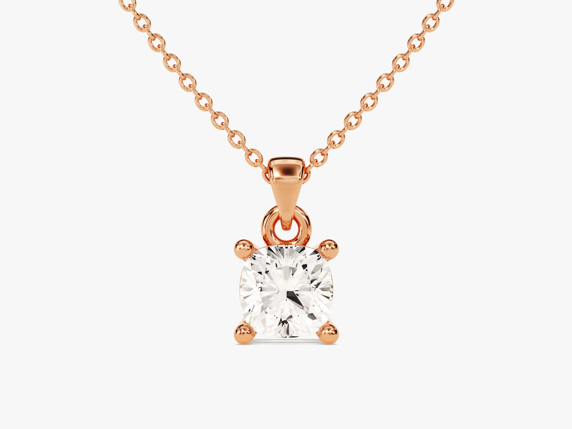 Cushion Cut Lab Grown Diamond Solitaire Pendant (0.50 CT)