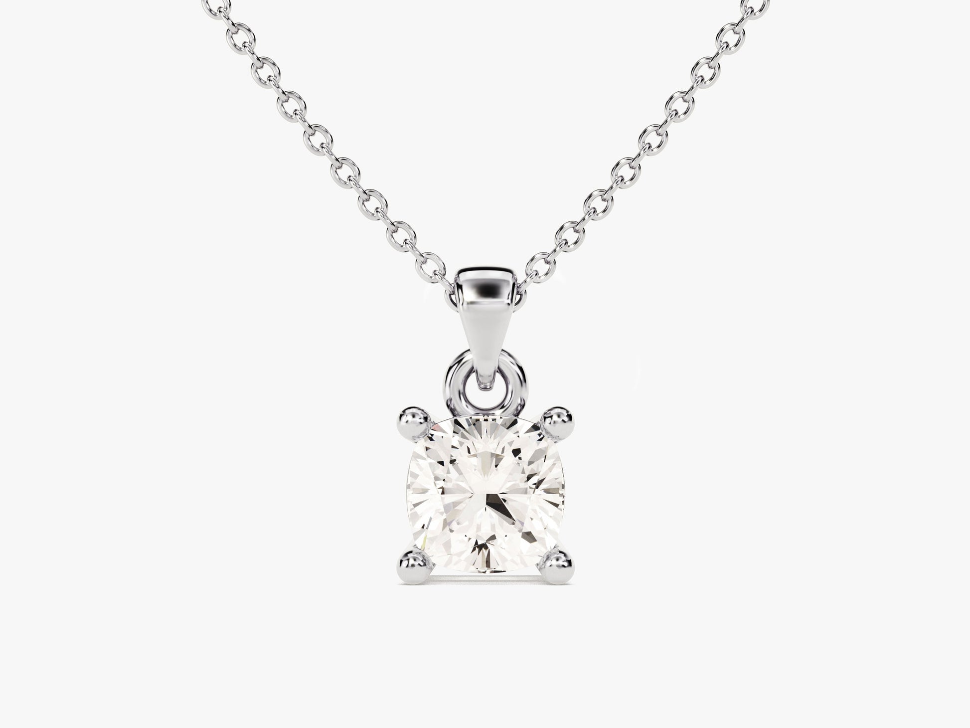 Cushion Cut Lab Grown Diamond Solitaire Pendant (0.50 CT)