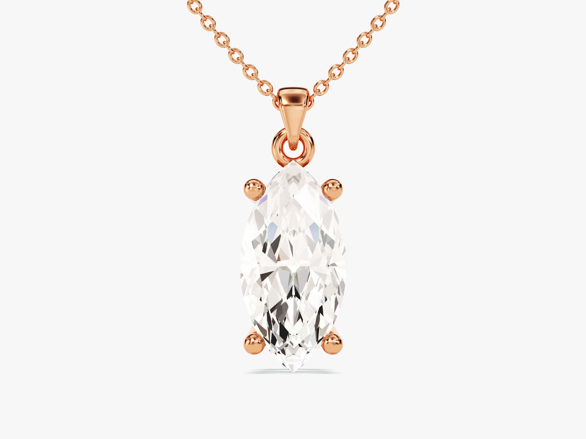 Marquise Cut Lab Grown Diamond Solitaire Pendant (1.50 CT)