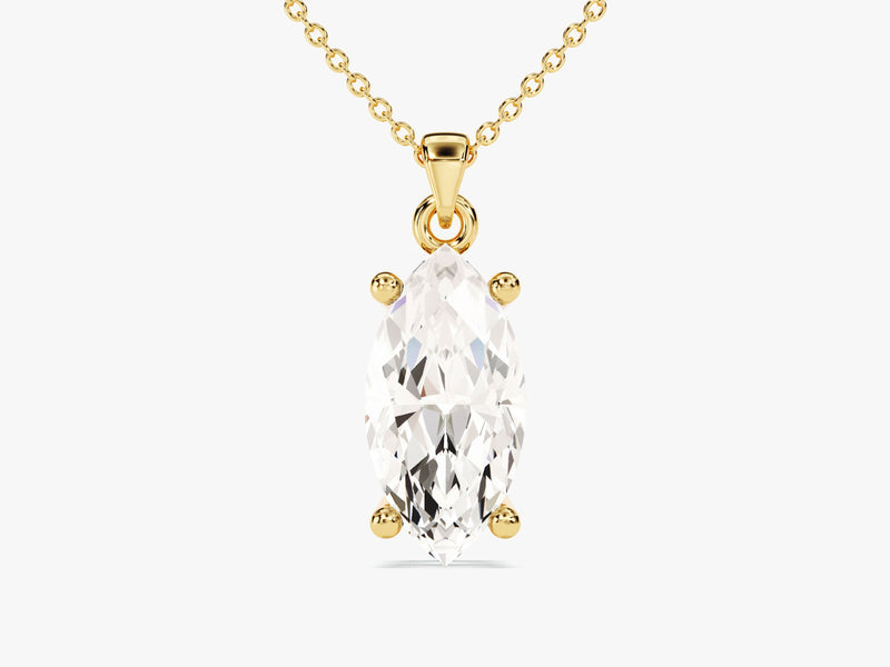 Marquise Cut Lab Grown Diamond Solitaire Pendant (1.50 CT)