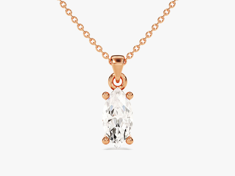 Marquise Cut Lab Grown Diamond Solitaire Pendant (0.50 CT)