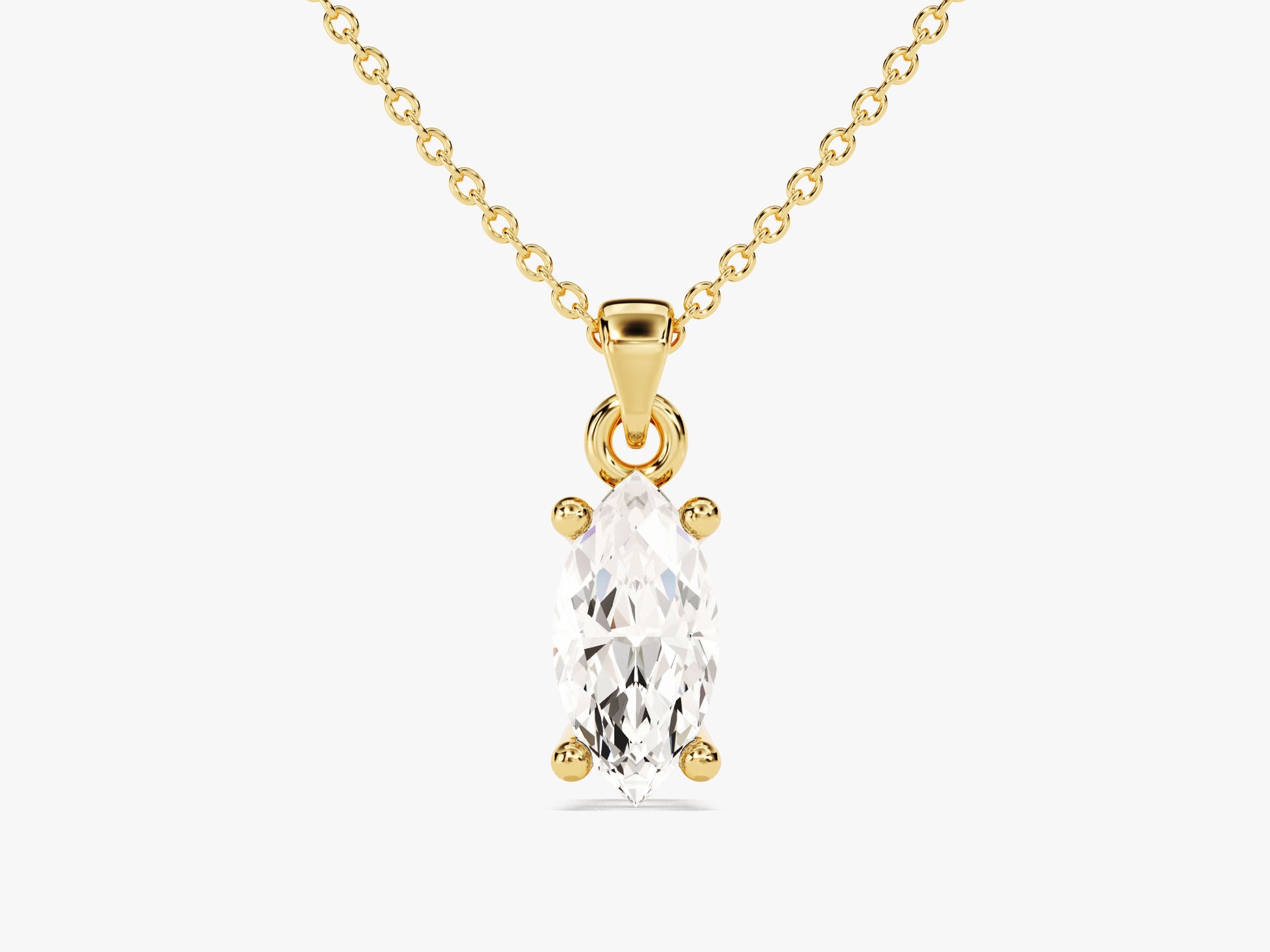 Marquise Cut Lab Grown Diamond Solitaire Pendant (0.50 CT)