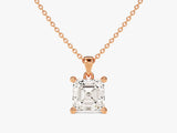 Asscher Cut Lab Grown Diamond Solitaire Pendant (1.00 CT)