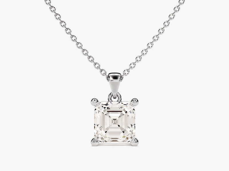 Asscher Cut Lab Grown Diamond Solitaire Pendant (1.00 CT)