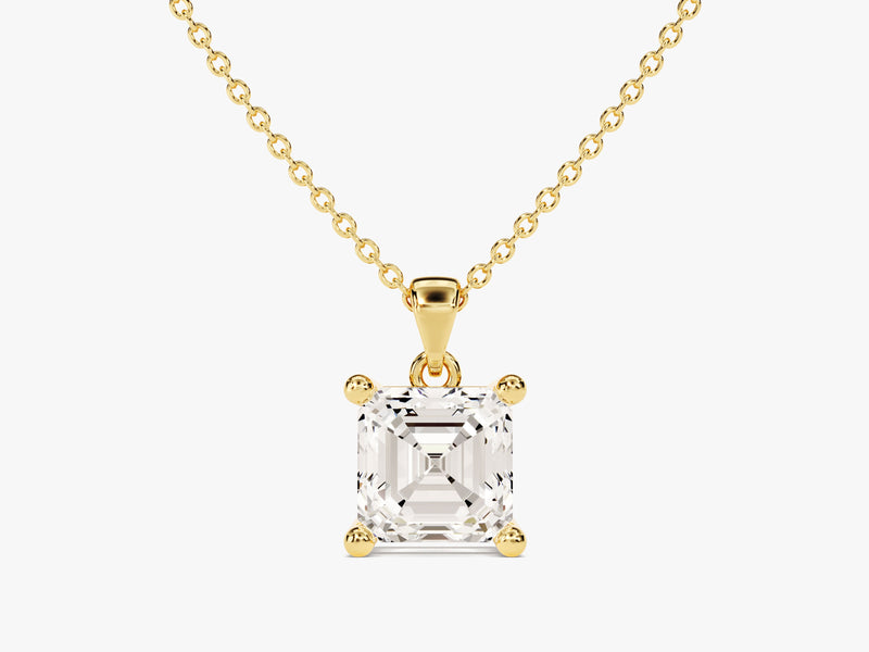 Asscher Cut Lab Grown Diamond Solitaire Pendant (1.00 CT)