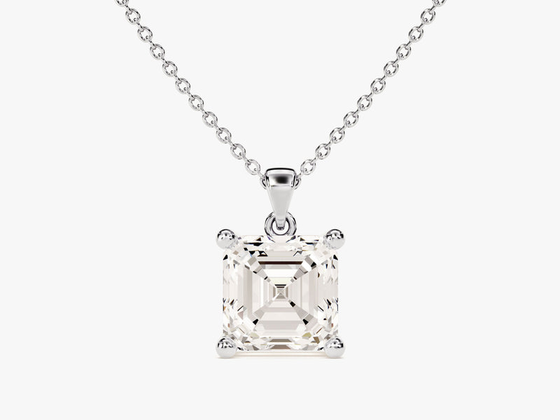 Asscher Cut Lab Grown Diamond Solitaire Pendant (1.50 CT)