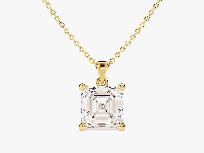 Asscher Cut Lab Grown Diamond Solitaire Pendant (1.50 CT)