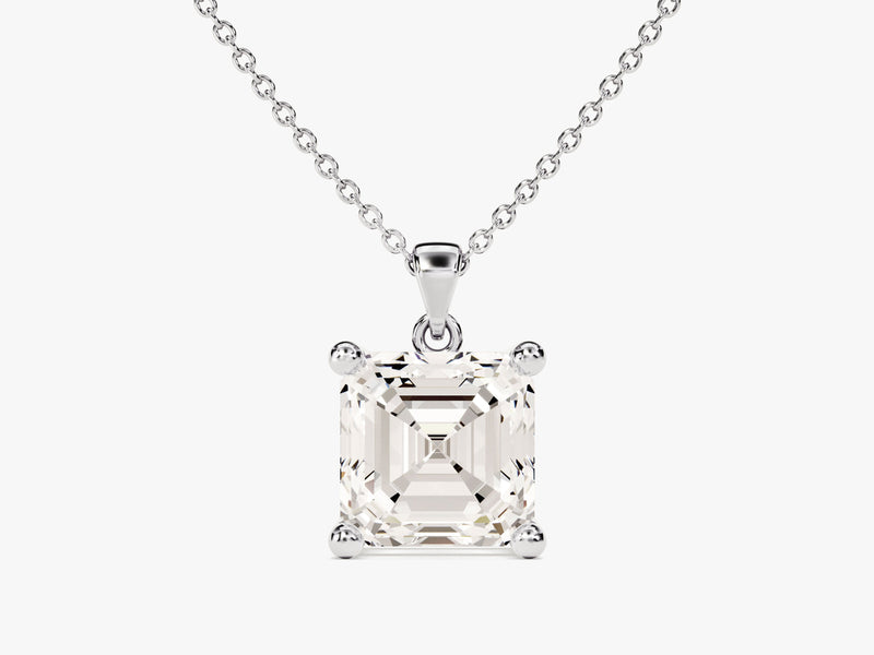 Asscher Cut Moissanite Solitaire Pendant (2.00 CT)