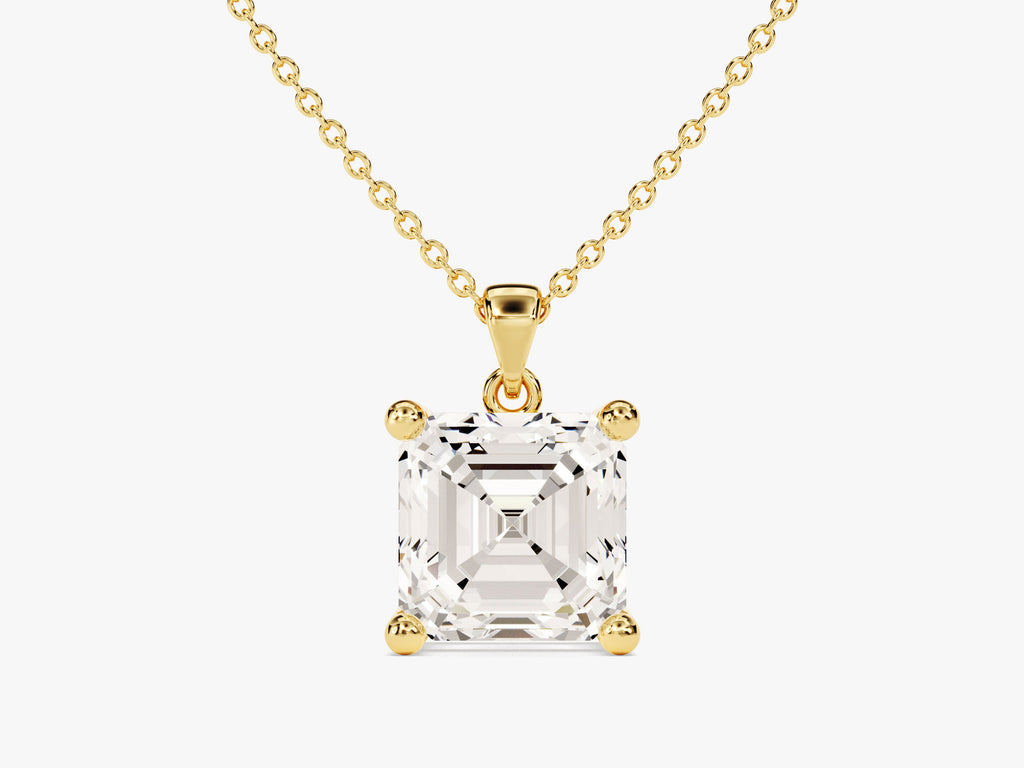 Asscher Cut Lab Grown Diamond Solitaire Pendant (2.00 CT)