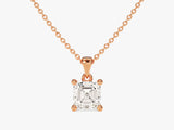 Asscher Cut Lab Grown Diamond Solitaire Pendant (0.50 CT)