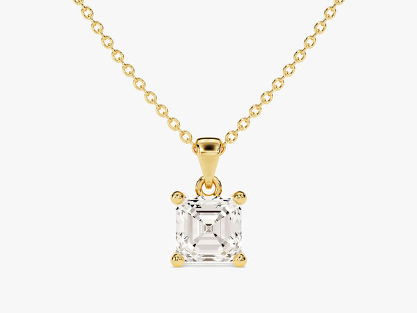 Asscher Cut Moissanite Solitaire Pendant (0.50 CT)